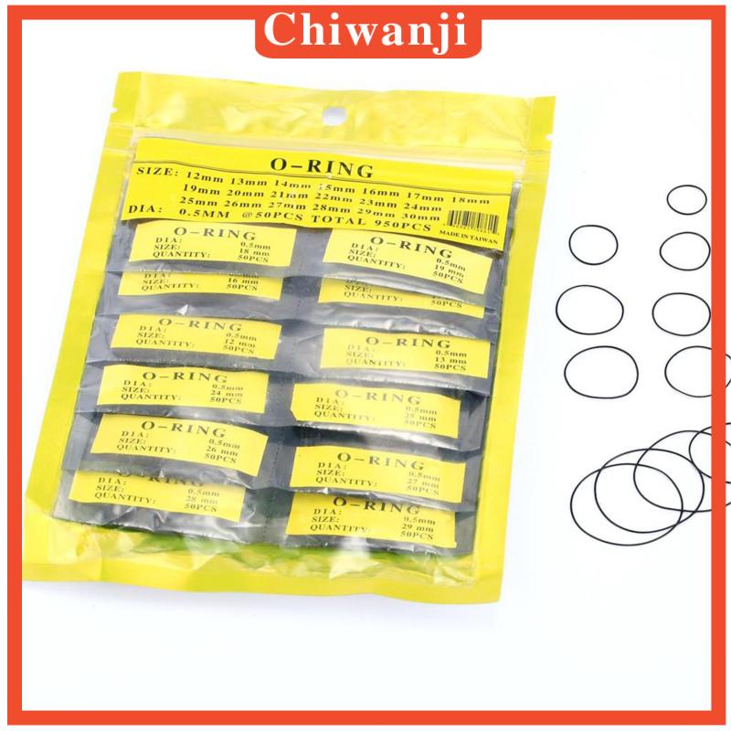 Set 500 Vòng Đệm Cao Su Hình Chữ O Màu Đen 31-40mm Bảo Vệ Mặt Sau Đồng Hồ Thông Dụng