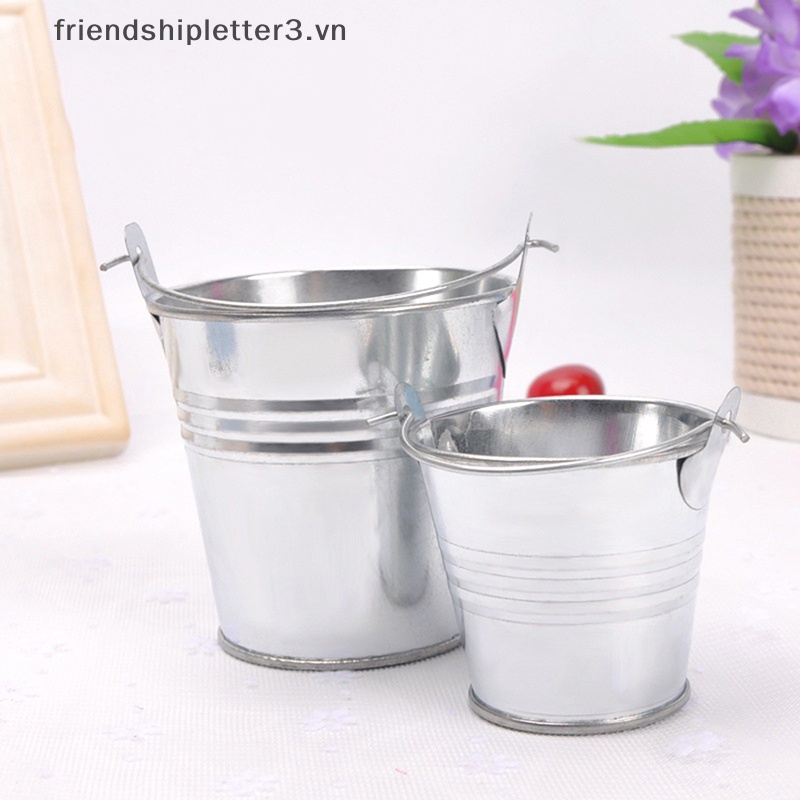 Xô Kim Loại Mini Đựng Kẹo Nhiều Màu Trang Trí Tiệc Cưới DIY