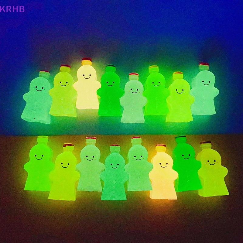 Set 2 Đồ trang trí Nhân Vật Gingerbread Man Phát Sáng Trong Tối Trang Trí Tiểu Cảnh Mới