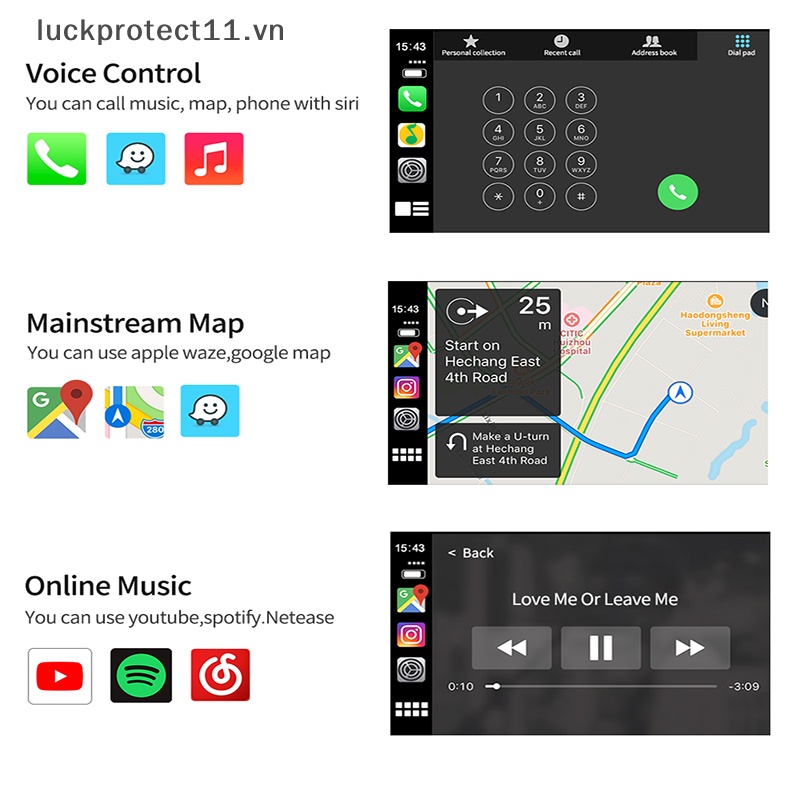 # Dây Cáp 3C &amp; NEW 3C # Usb Dongle Cho Xe Hơi Thông Dụng Cho IOS Android