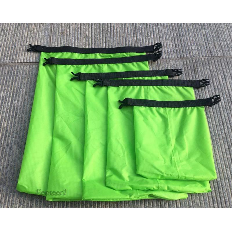 [Fenteer1] Bộ Túi Đựng Đồ Câu Cá / Cắm Trại Chống Nước 5 Kích Cỡ Màu Đỏ