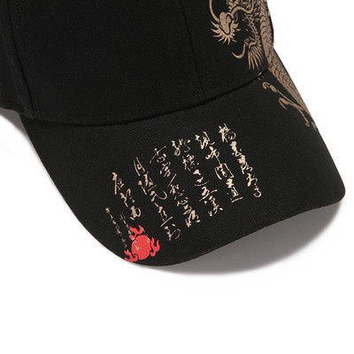 Mũ lưỡi trai THE CAPAL họa tiết rồng phong cách Trung Hoa thời trang cho nam và nữ