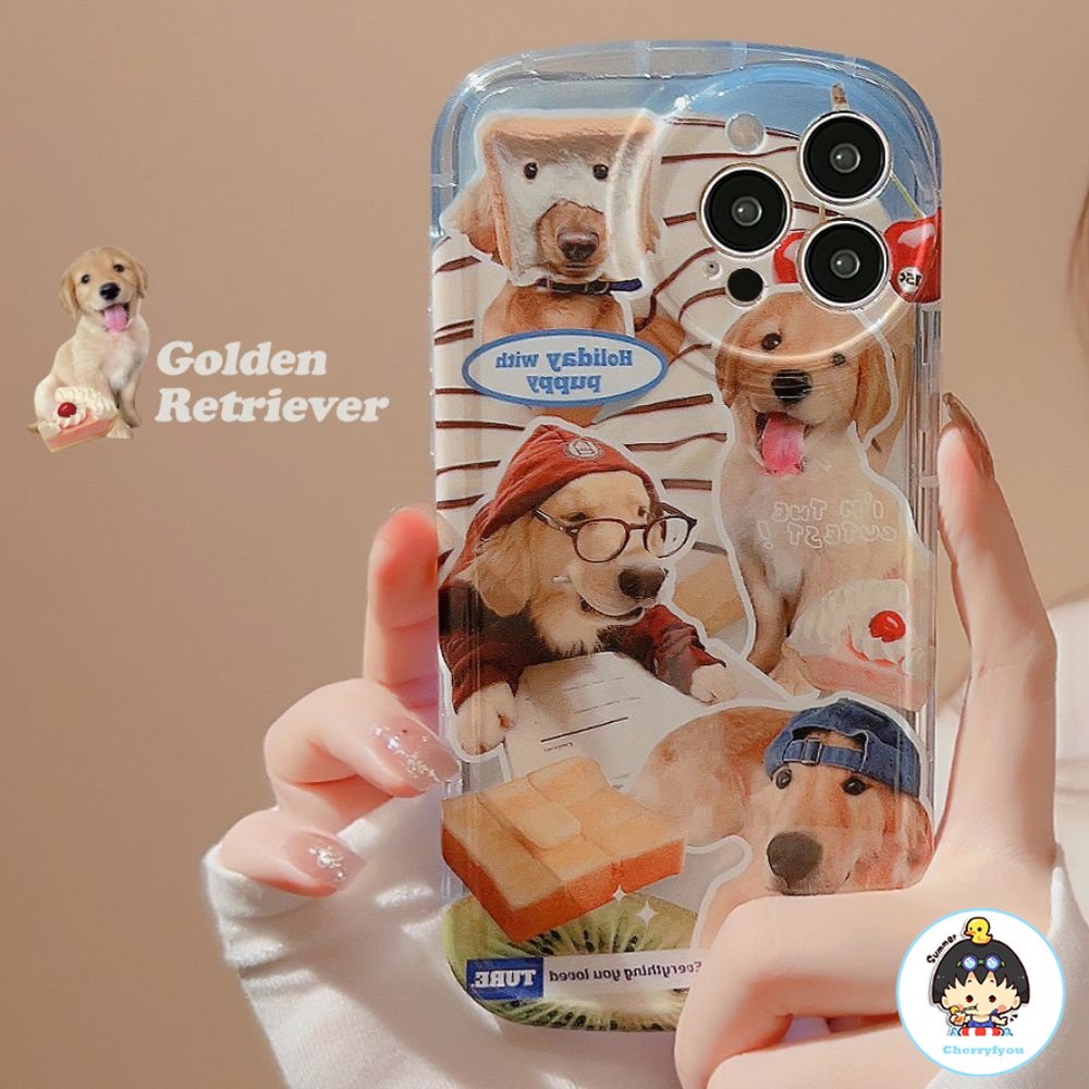 Ốp Điện Thoại IMD Mềm Chống Rơi In Hình Cún Hoạt Hình Dễ Thương Cho Iphone 11 14 13 12 Pro