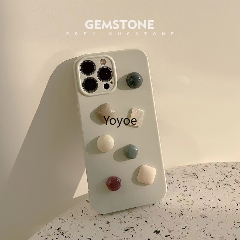 Ốp Điện Thoại Silicone Mềm Chống Sốc Đính Đá 3D Cho IPhone 14 11 12 13 Pro Max 7 8 14 Plus