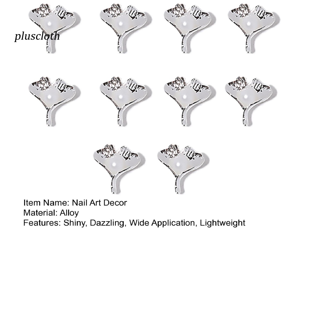 Bộ 10 Hạt Nơ Hợp Kim Lấp Lánh Trang Trí Móng Tay Nghệ Thuật