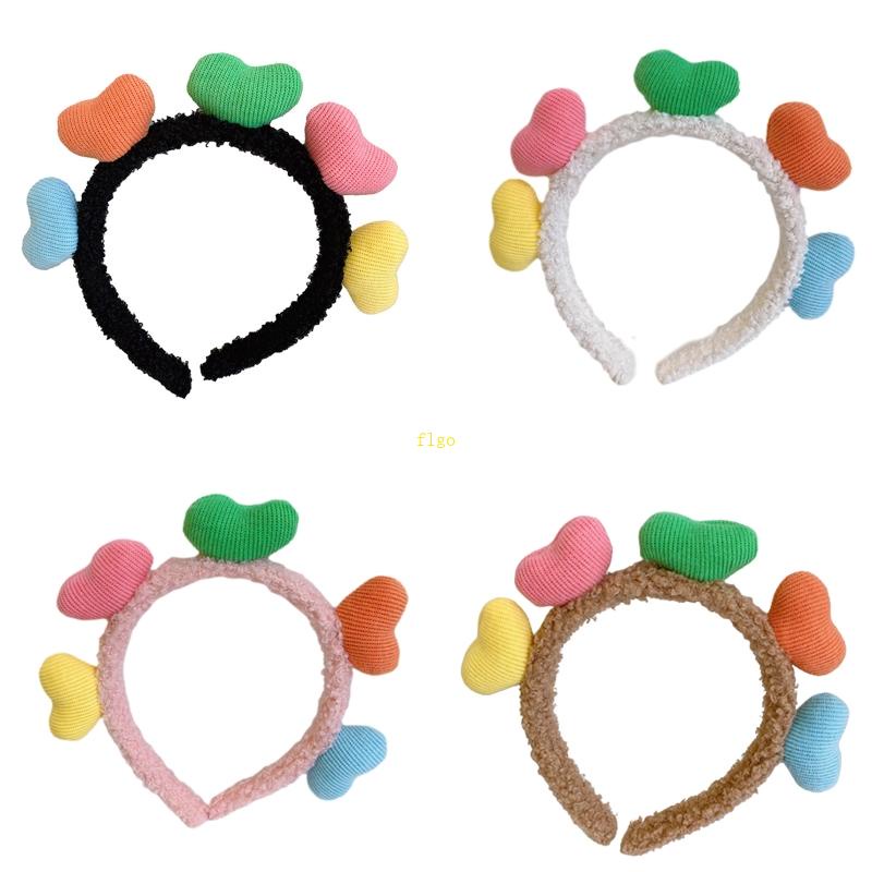 Flgo Băng Đô Trái Tim Bằng Lông Nhung Màu Kẹo Ngọt Trang Trí Tiệc Tùng / Lễ Hội