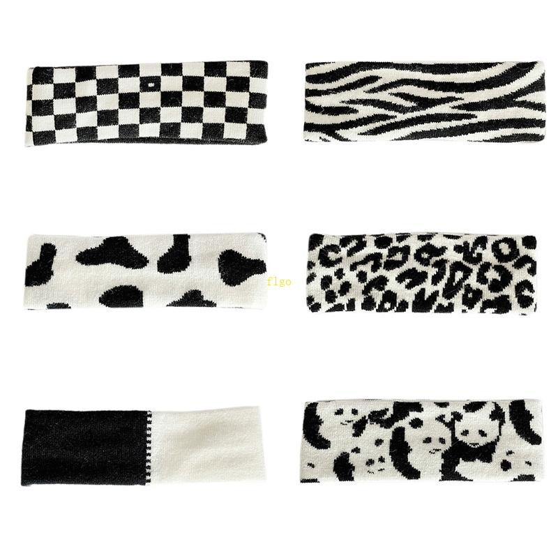 Flgo Băng Đô Dệt Kim Co Giãn Chống Trượt Họa Tiết Hoạt Hình Cổ Điển Cá Tính