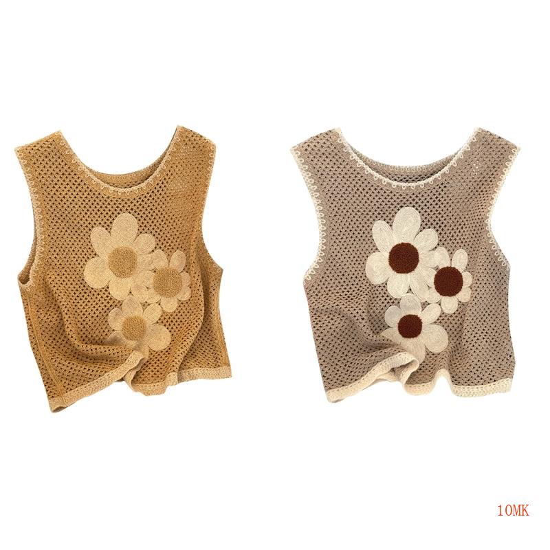 Xiangbao Áo Tank Top Dệt Kim Cổ Tròn Không Tay Cho Nữ Chụp Ảnh