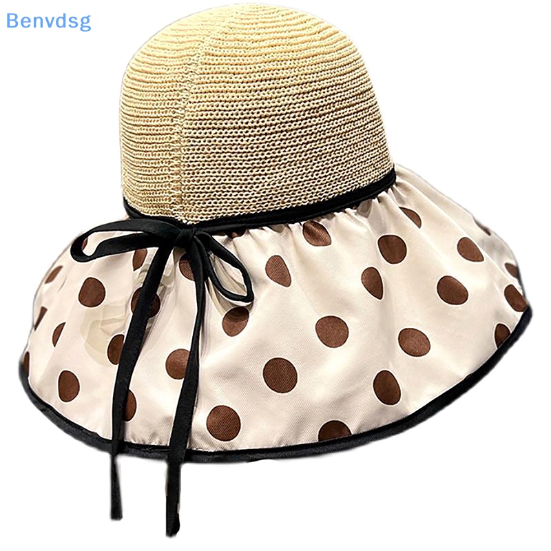 Mũ Tai Bèo Rộng Vành Chống Nắng Tia UV Màu Đen Gấp Gọn Được Thời Trang Mùa Hè Cho Nữ