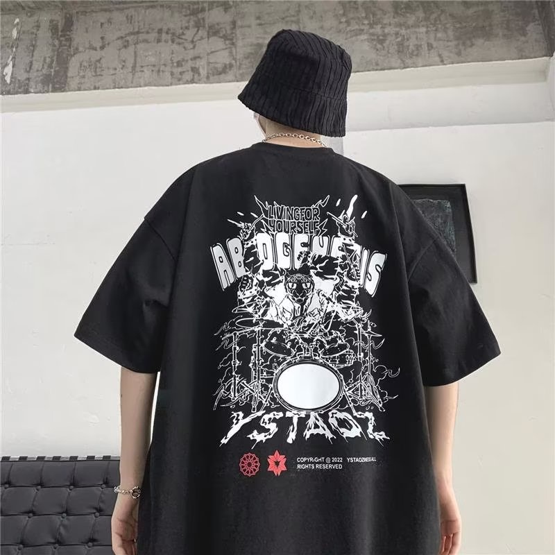 Áo Thun Tay Ngắn Phong Cách Đường Phố Mỹ Thời Trang Mùa Hè Cho Nam