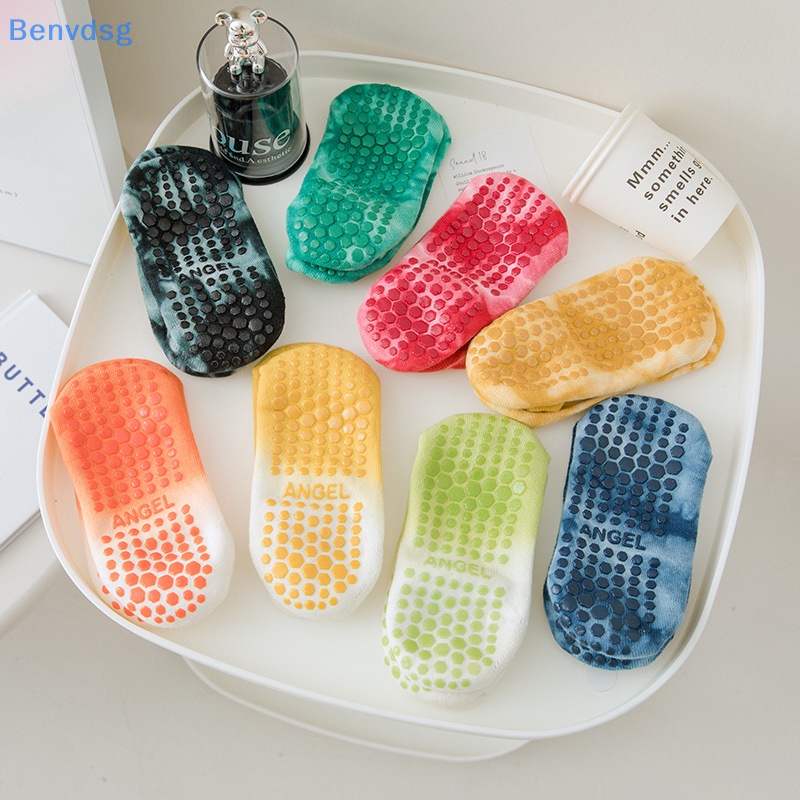 Vớ Cotton Màu Nhuộm Gradient Chống Trượt Thoáng Khí Thời Trang Cho Trẻ Em