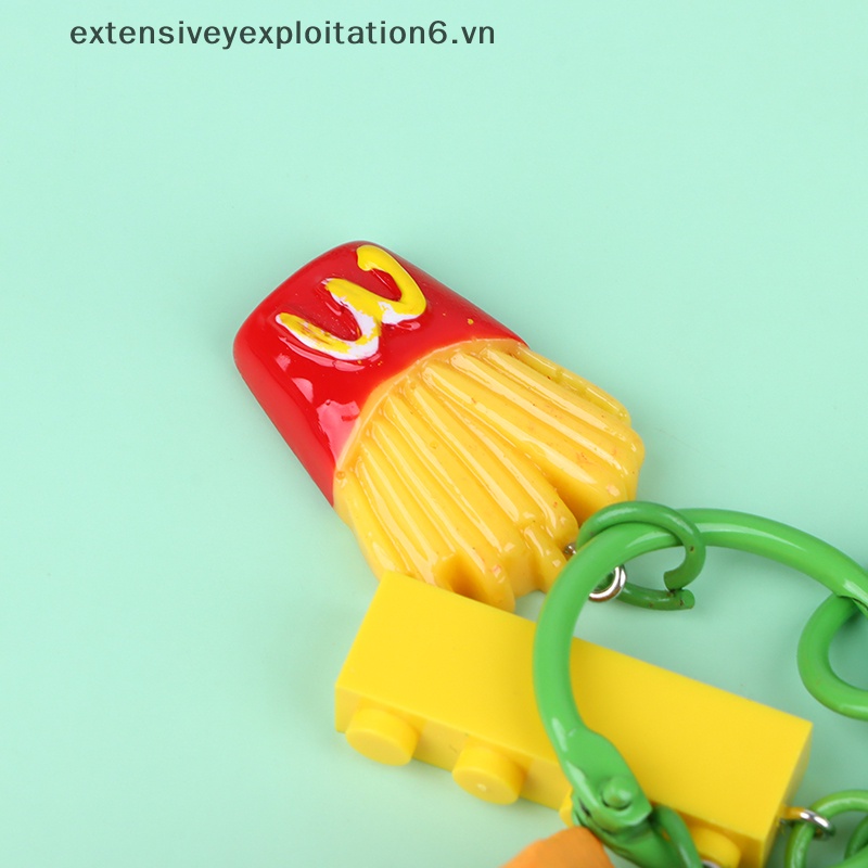 Móc Khóa / Dây Chuyền / Móc Khóa Hình Bánh Hamburger / Khoai Tây Chiên / Hamburger Độc Đáo Dễ Thương