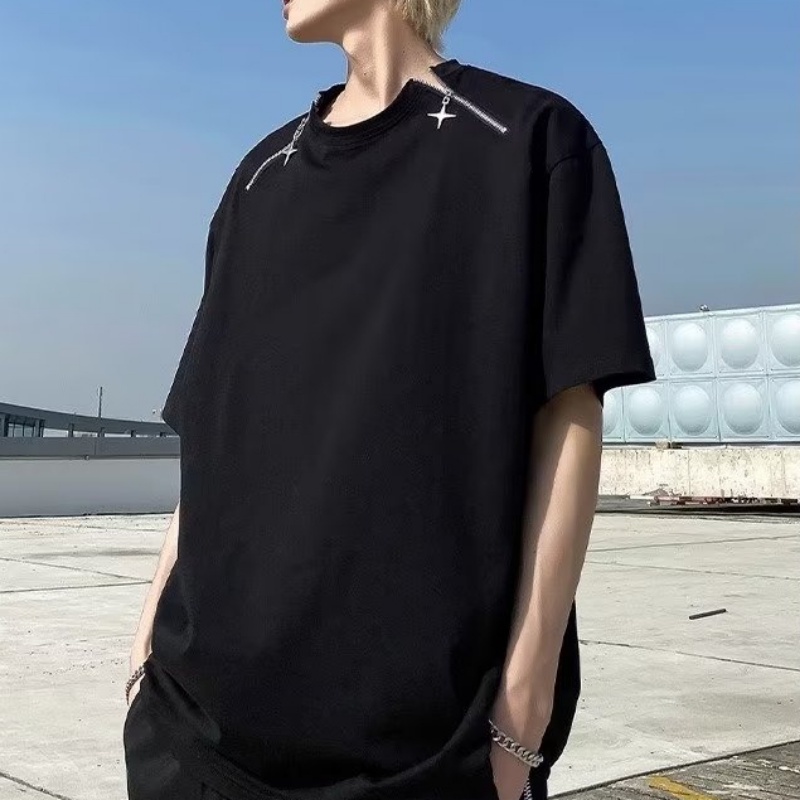 Áo Thun Cotton Nguyên Chất 230g Phong Cách Mỹ Thời Trang Mùa Hè Cho Nam Giới # 7