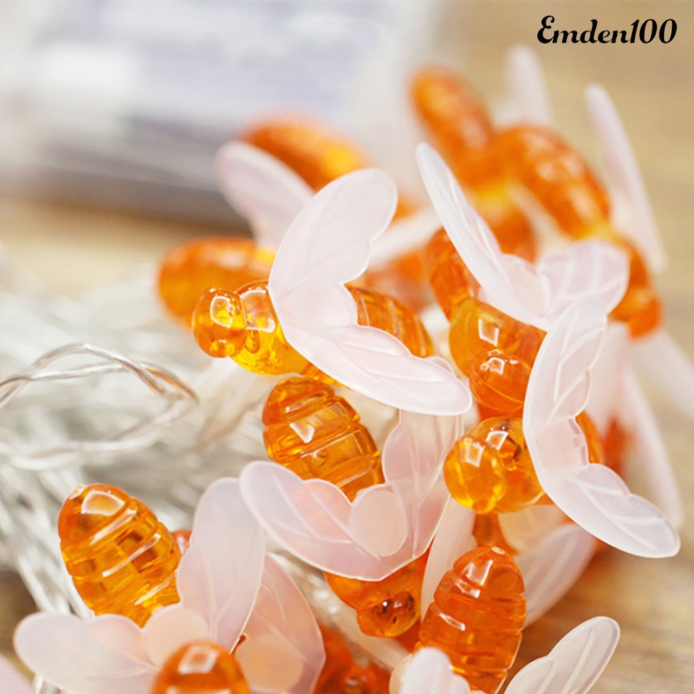 Dây Đèn Led 10 / 20 Bóng Hình Ong Chống Thấm Nước Trang Trí Tiệc Cưới / Sân Vườn