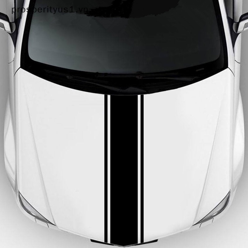 [prosperityus1] Miếng Dán Trang Trí Xe Hơi Họa Tiết Kẻ Sọc Cá Tính