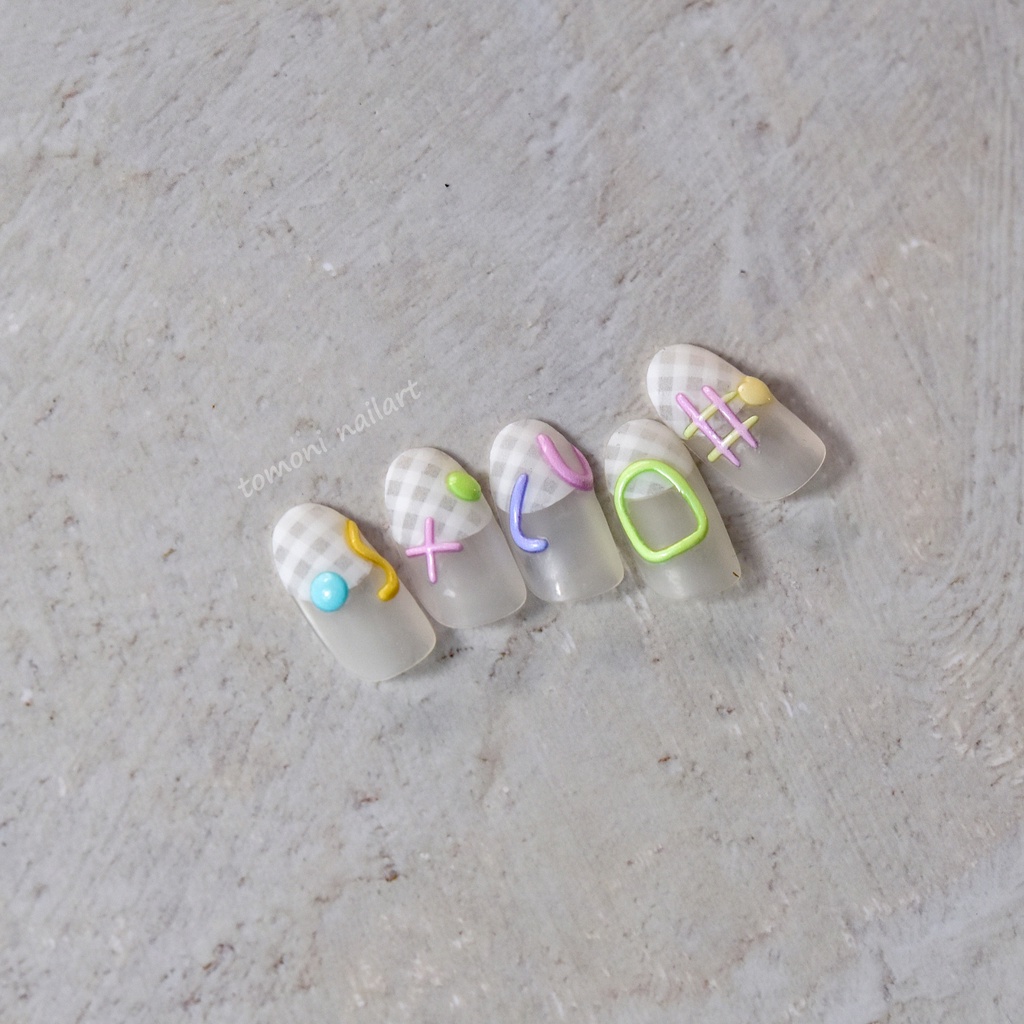 Miếng Dán Trang Trí Móng Tay Họa Tiết Dễ Thương Phong Cách Nhật Bản