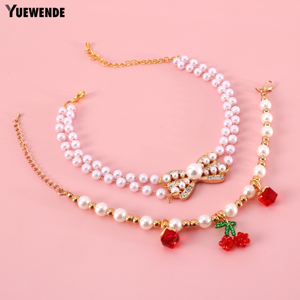 Vòng Cổ Đính Ngọc Trai Nhân Tạo Thời Trang Dành Cho Thú Cưng