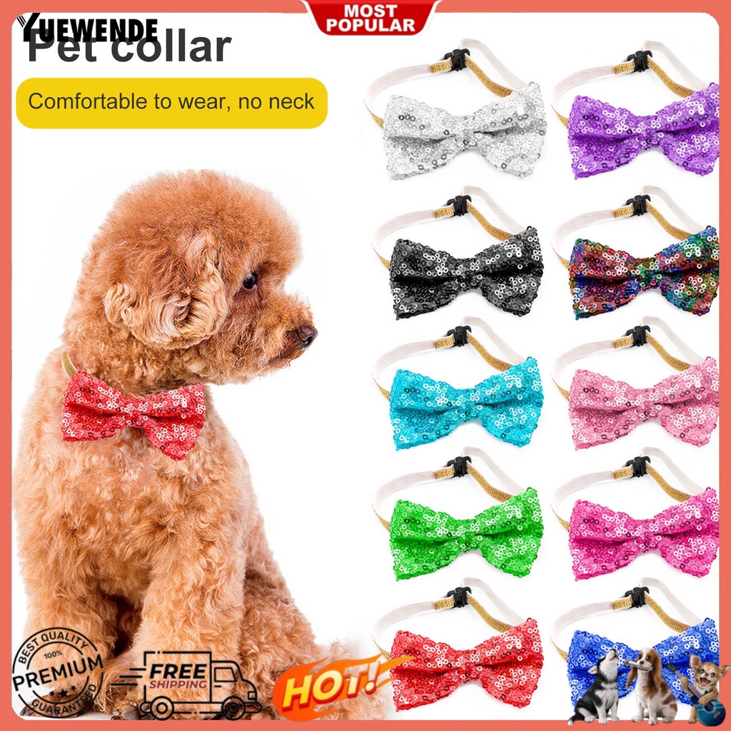 Vòng Cổ HìNh Nơ ĐíNh Kim Sa Có Thể ĐiềU ChỉNh Cho Thú Cưng