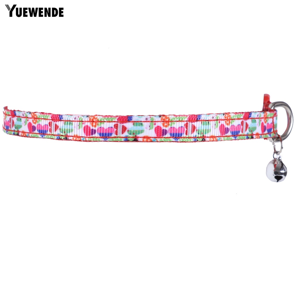 Yq.e Vòng Cổ Họa Tiết Trái Tim Bằng Vải Trang Trí Có Chuông Cho Thú Cưng Trong Ngày Valentines