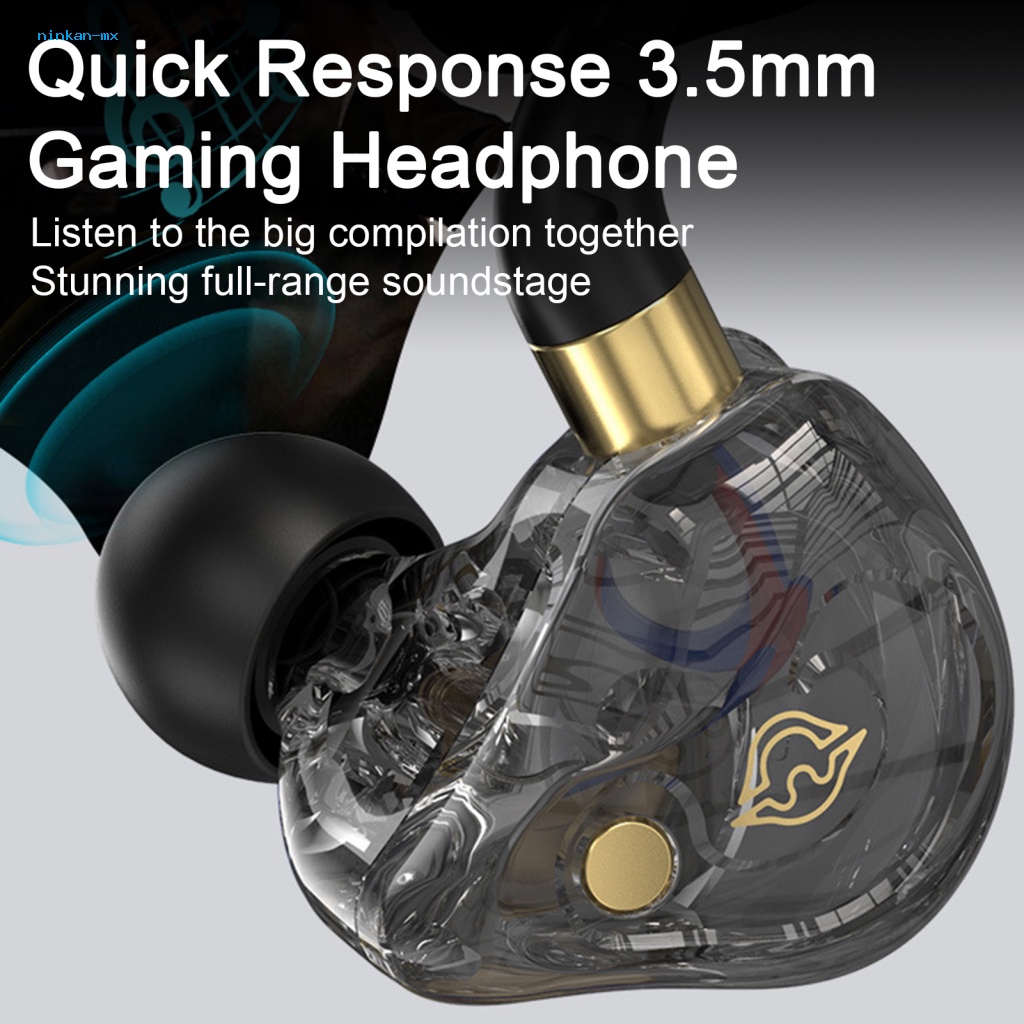 Tai Nghe Nhét Tai Có Dây 3.5mm USB Âm Thanh HiFi Có Nút Điều Khiển Cho Máy Tính