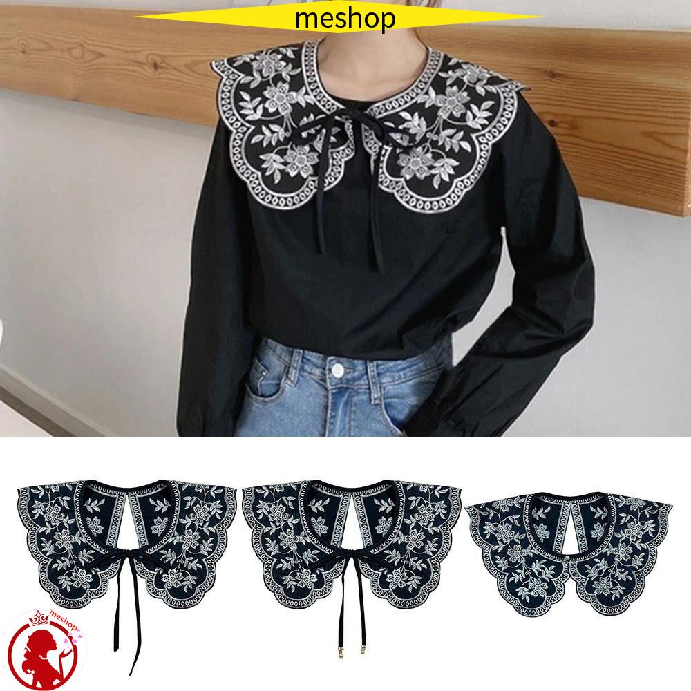 Cổ Áo Rời Cổ Bẻ Thêu Họa Tiết Thời Trang Cho Nữ