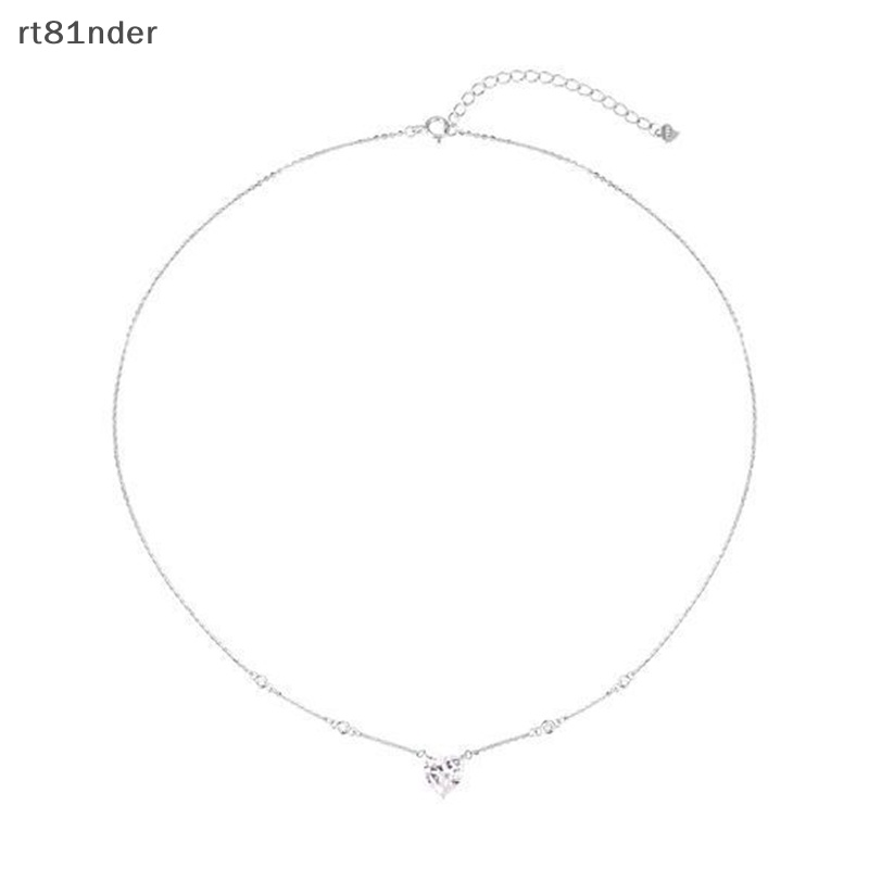 Rt Vòng cổ Mặt Hình Trái Tim Đính Đá Zircon Ngọt Ngào Thời Trang Đường Phố Cho Nữ