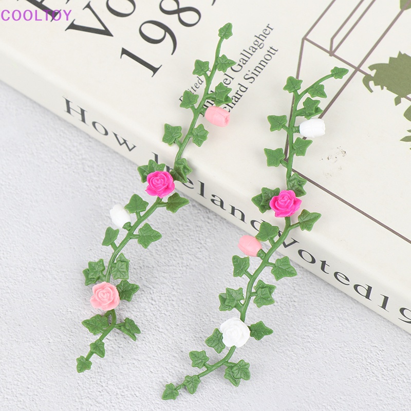 Set 2 Mô Hình Hoa Hồng Leo Trèo Trang Trí Nhà Búp Bê Tỉ Lệ 1: 12