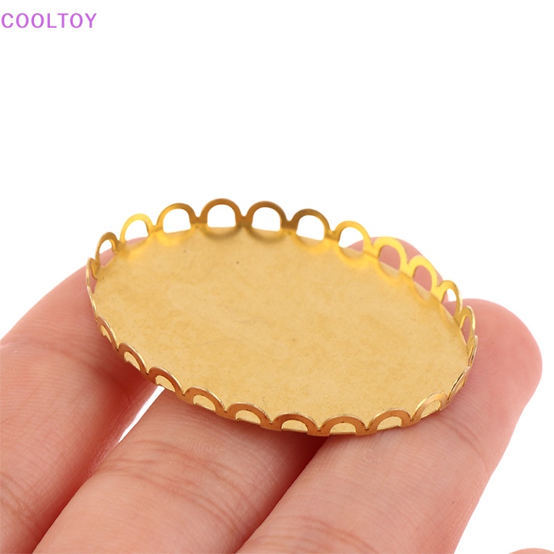 Set 2 Khay Kim Loại Mini Trang Trí Nhà Búp Bê