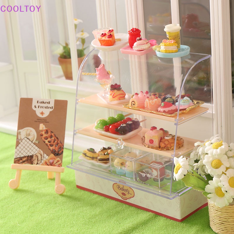 Tủ Trưng Bày Bánh Kem Nhỏ Xinh Trang Trí Nhà Búp Bê 1: 12