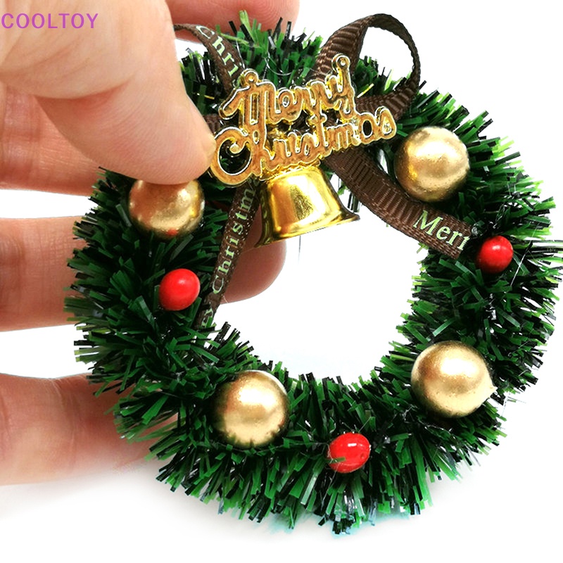 Mô Hình Vòng Hoa Giáng Sinh Mini Tỉ Lệ 1: 12 Trang Trí Nhà Búp Bê