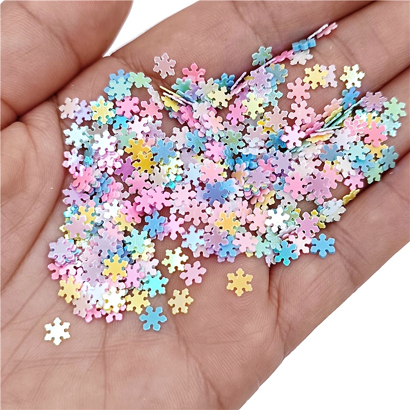 Túi 2000 Miếng Dán Hình Bông Tuyết Bằng PVC 12g Dùng Trang Trí DIY