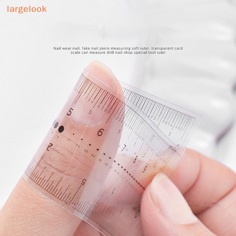 Set 10 Thước Đo Kích Cỡ Móng Tay Trong Suốt Tiện Dụng