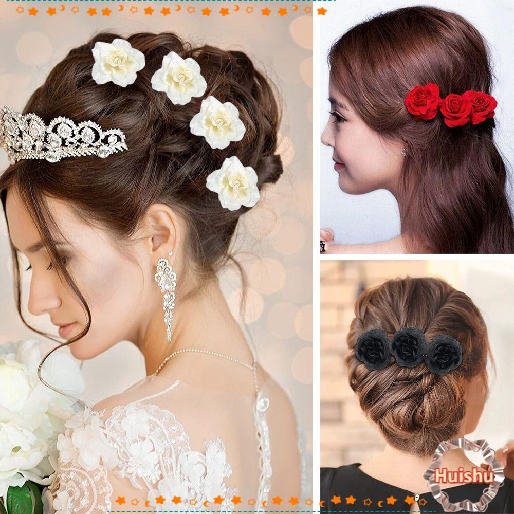 Lược Cài Tóc Hình Hoa Dành Cho Cô Dâu Ngày Cưới|Phụ Kiện Trang Trí Tóc Xinh Xắn Chất Lượng