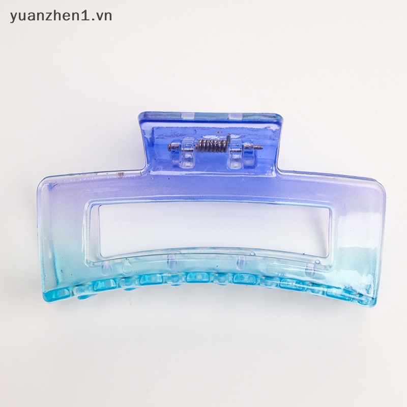 Kẹp Tóc Càng Cua Bằng Nhựa Trong Suốt Màu Gradient Phong Cách Hàn Quốc
