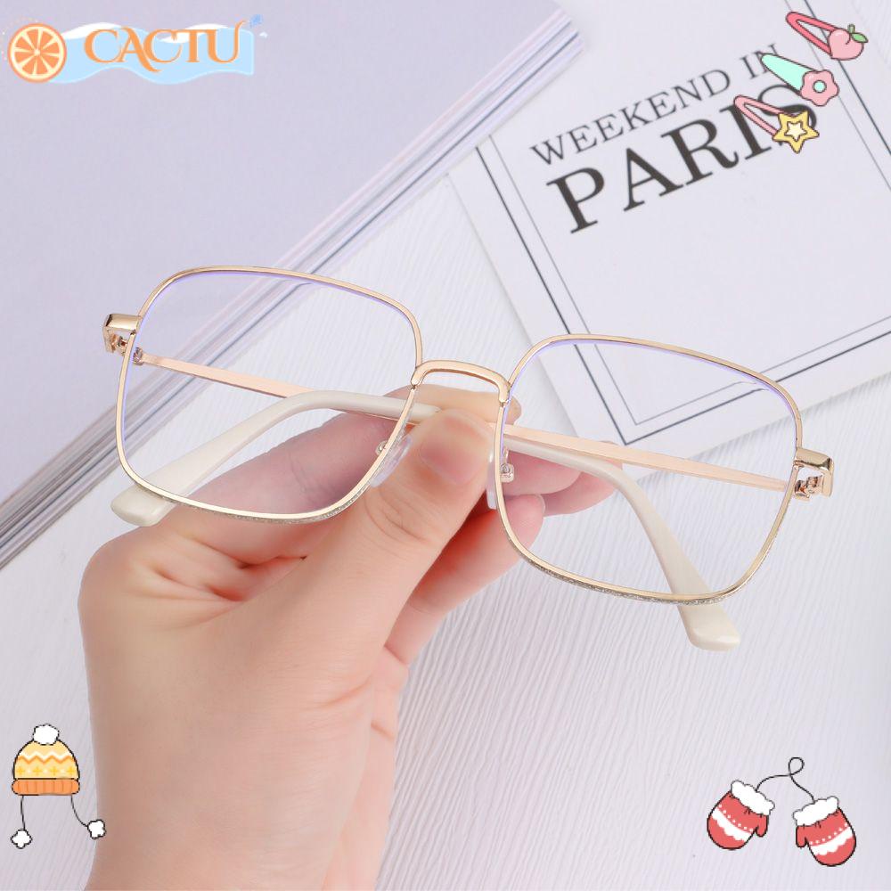 Kính Mát Gọng Vuông Chống Ánh Sáng Xanh Chống Mệt Mỏi Phong Cách Vintage Thời Trang Cho Nữ