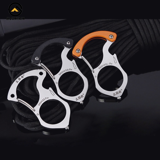 Móc Chìa Khóa Xe Hơi Bằng Thép Không Gỉ Hình Nón Đa Năng Tiện Dụng Cho Nam