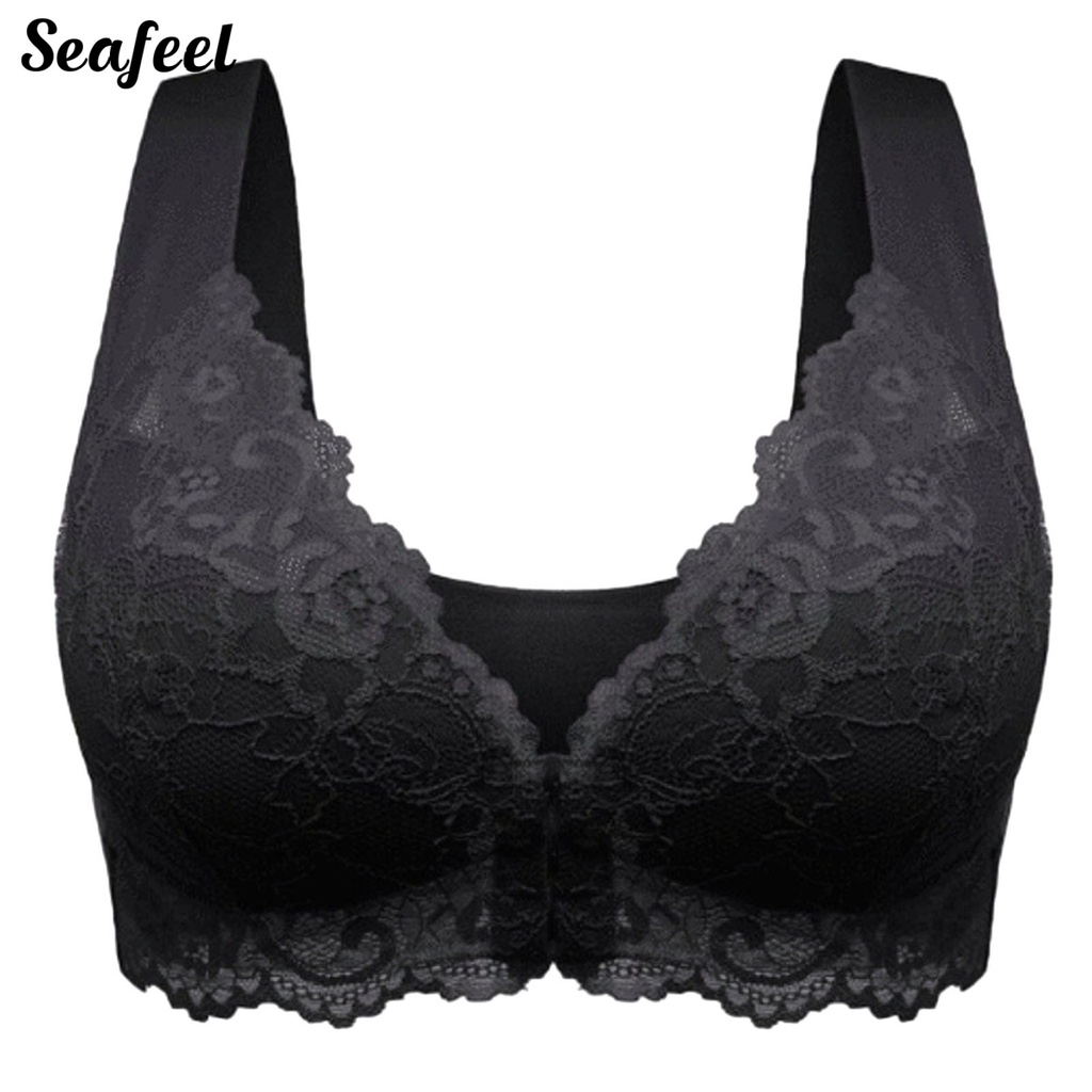 Áo Lót Thể Thao Nâng Ngực Cài Trước Dây Bản Rộng Màu Sắc Không Đường May Thấm Hút Tốt Plus Size Cho Nữ