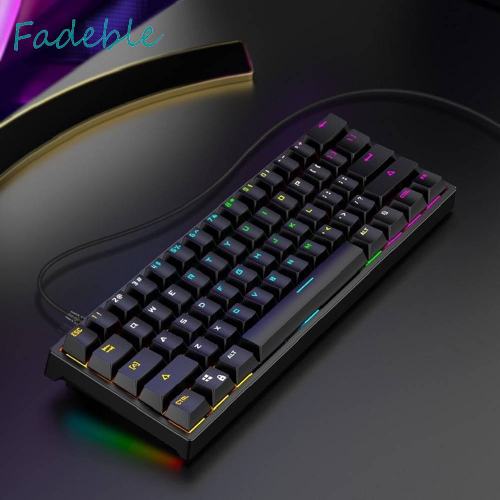 Bàn PhíM Có Dây 61 PhíM Với Led NềN Xanh Lá Cho PC / Laptop