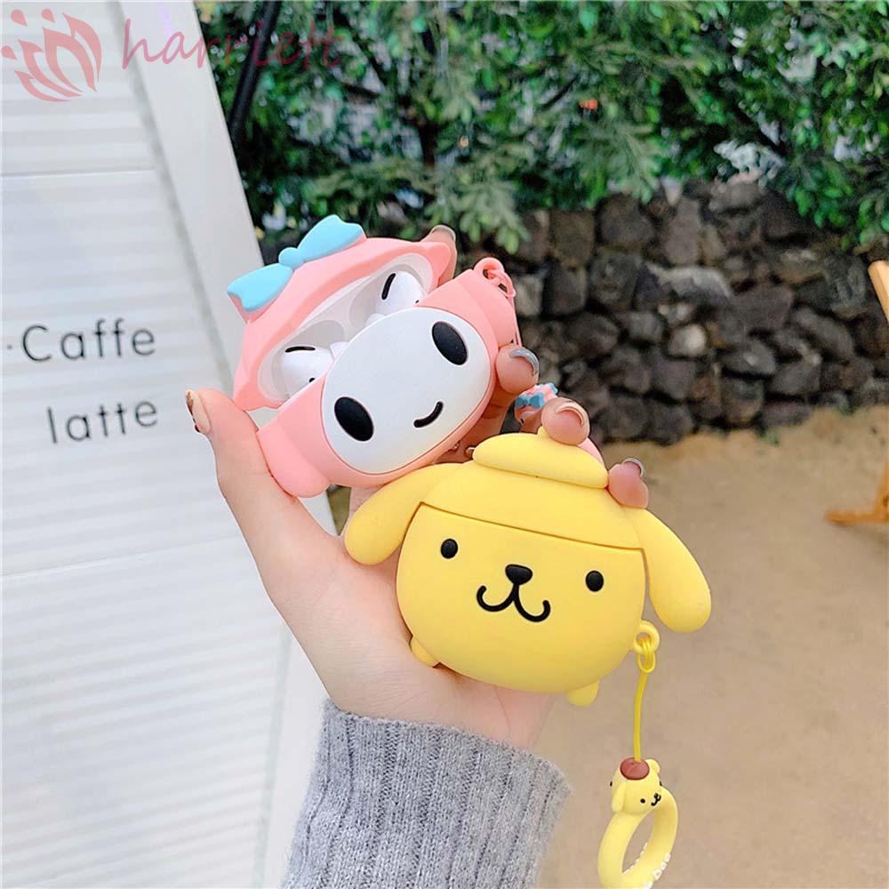 Vỏ bảo vệ hộp sạc tai nghe Airpods bằng silicone chống sốc hình Kuromi My Melody nhiều loại
