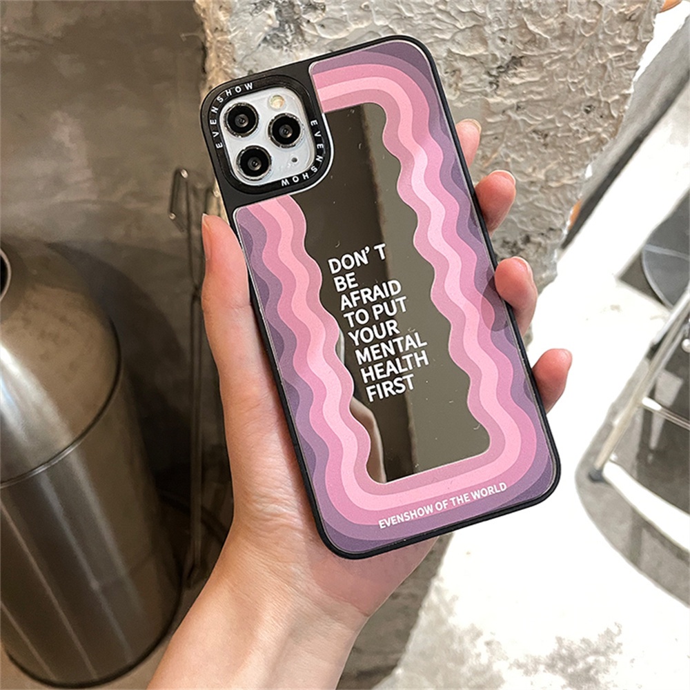 Ốp Điện Thoại TPU Mềm Tráng Gương Màu Hồng Đơn Giản Chống Bụi Cho IPhone 14 Pro Max 11 12 Pro Max X XS 7Plus