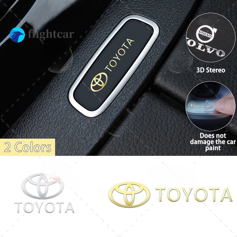 TOYOTA Miếng Dán Kim Loại Trang Trí Vô Lăng / Cần Gạt Nước / Cửa Xe Hơi Cho Corolla Fortuner Vios Avanza Altis Camry Hilux