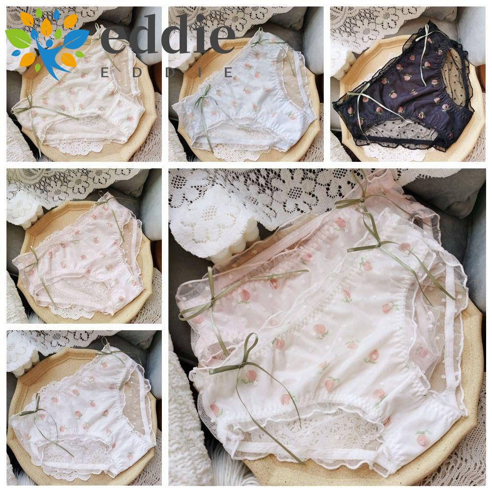 Quần Lót Lưới In Hình Quả Đào Thoáng Khí Mềm Mại 26Eddie