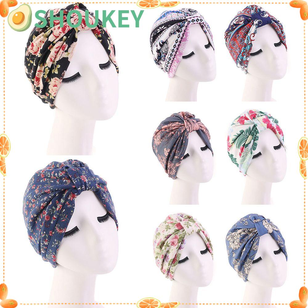 Mũ Turban Cotton Satin Thắt Nút Thời Trang