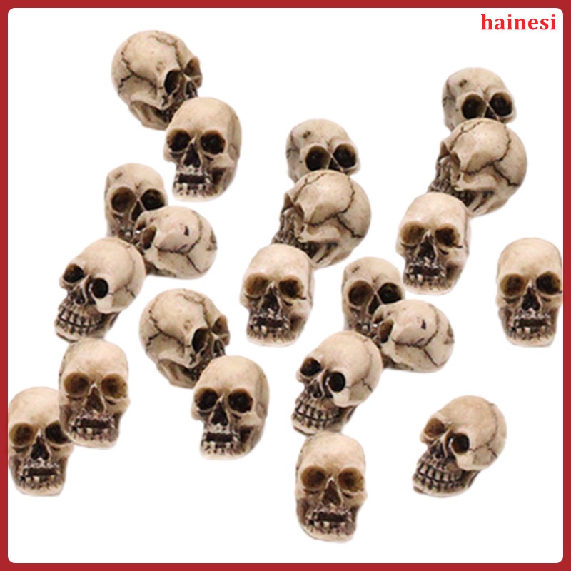 Bộ 20 Mô Hình Đầu Lâu Nhỏ Xinh Trang Trí Bánh Kem 1.8x1cm