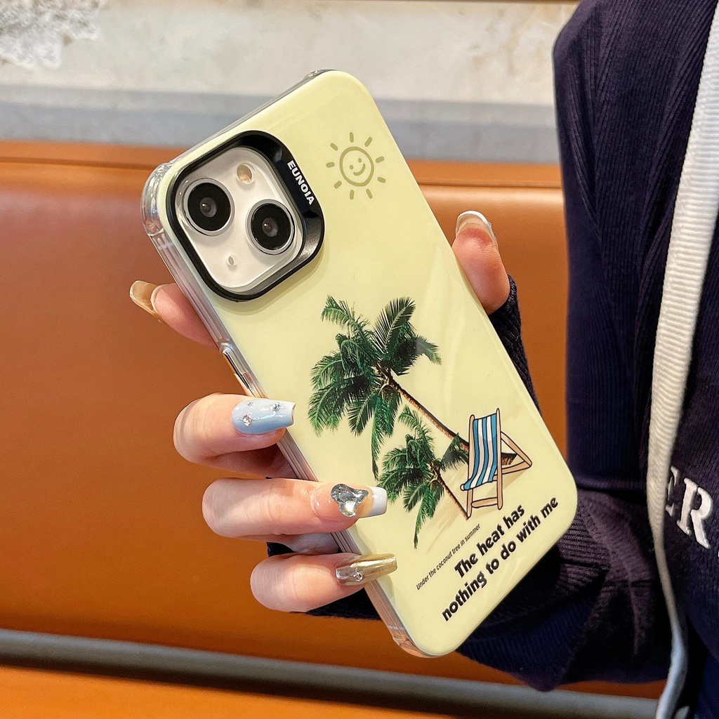 Ốp Điện Thoại Tpu Dẻo Họa Tiết Cây Dừa Độc Đáo Thời Trang Cho iPhone 14 13 12 11 Pro Max