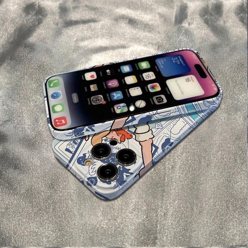 Ốp Điện Thoại Chống Sốc Họa Tiết Tranh Vẽ Đơn Giản Cho Iphone 1211 14pro 78plus 6In13