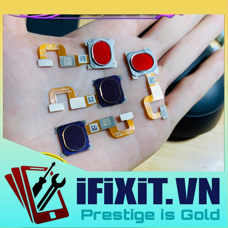 Vân Tay Oppo F9 Tím - Đỏ - Rin bóc máy