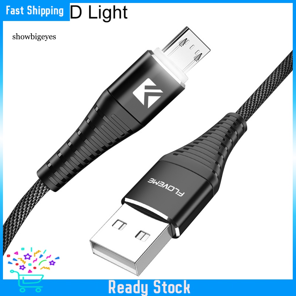 Cáp Sạc Nhanh Micro USB 2.1A Có Đèn LED Chuyên Dụng Cho Android