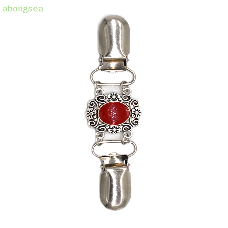 Abongsea Ghim Cài Khăn Choàng Lụa Chống Ánh Sáng Hình Bông Hoa Phong Cách Vintage Thời Trang Cho Nữ