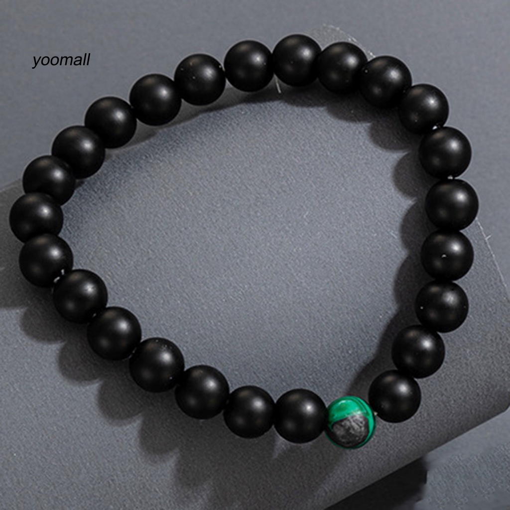 2 Vòng Tay Đá Mắt Hổ Màu Xanh Lá / Đen Thoải Mái Thời Trang Hàng Ngày